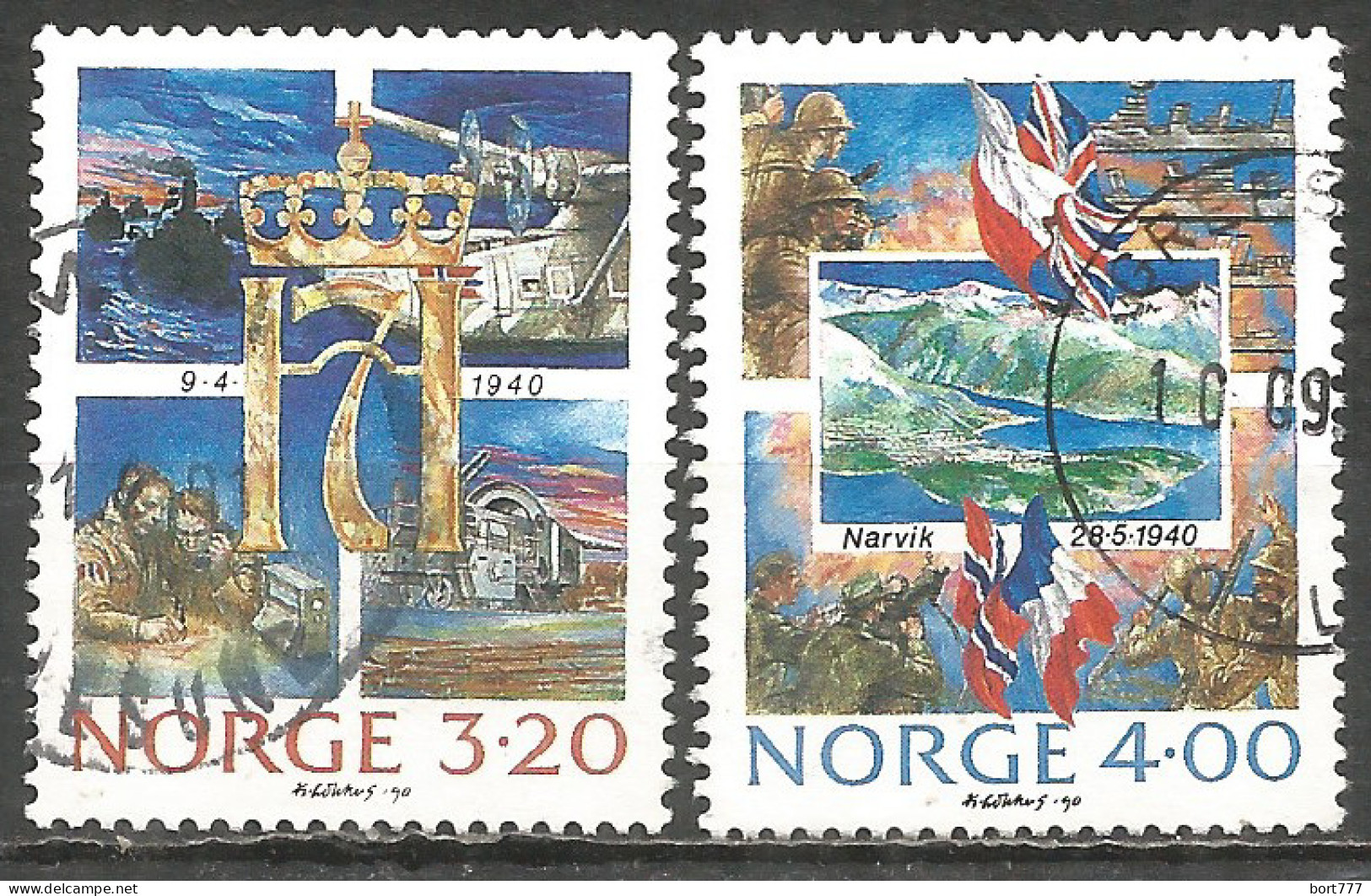 Norway 1990 Used Stamps  - Oblitérés