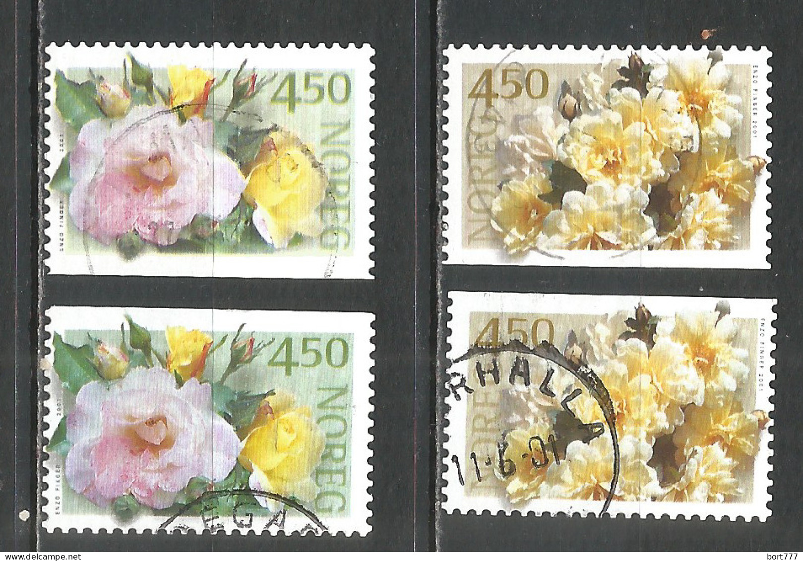 Norway 2001 Used Stamps Mi.# 1365-66 Flowers - Gebruikt