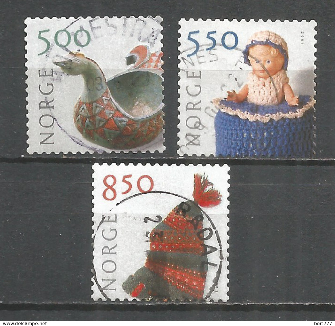 Norway 2001 Used Stamps Mi.# 1389-91 (12 3/4) - Usados