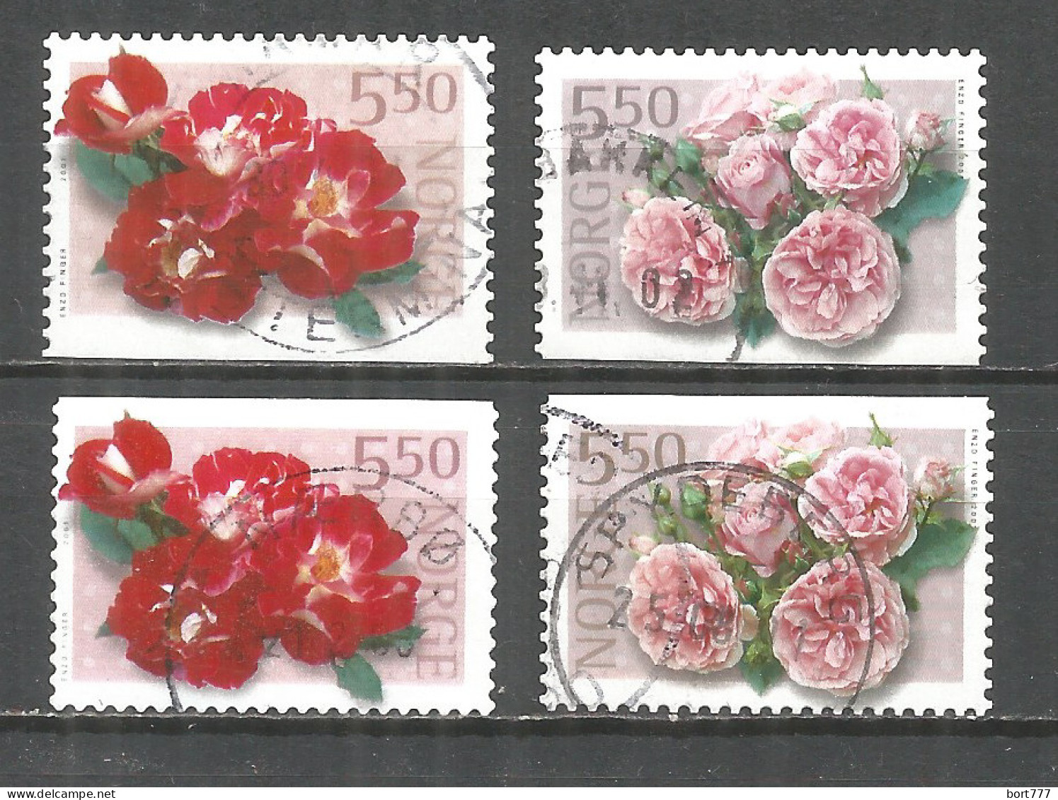 Norway 2001 Used Stamps Mi.# 1392-93 Flowers - Usati