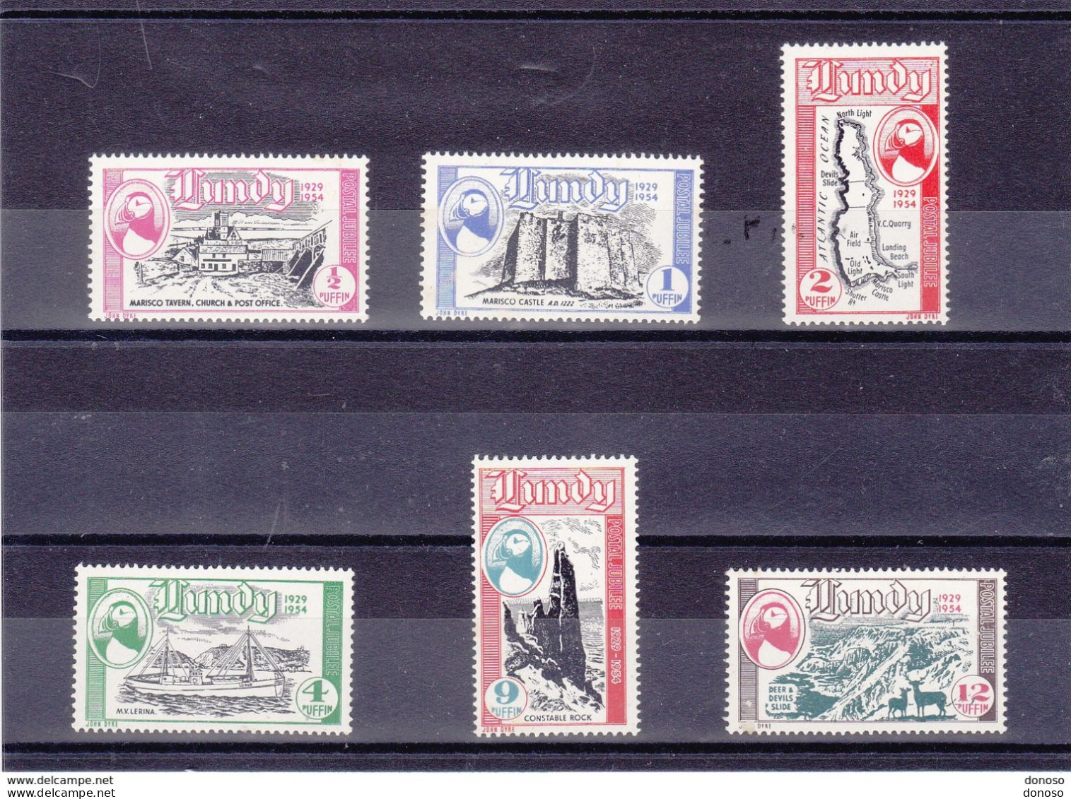 LUNDY 1954 VUES NEUF** MNH - Ortsausgaben