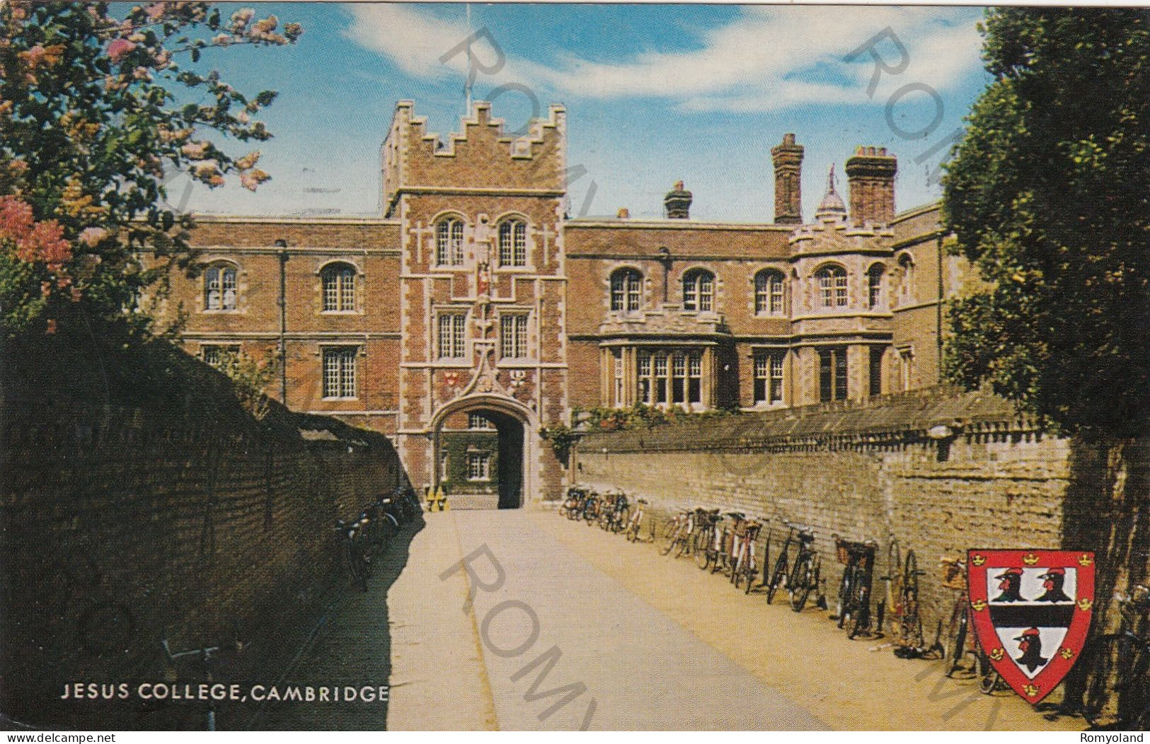 CARTOLINA  C9 CAMBRIDGE,CAMBRIDGESHIRE,INGHILTERRA,REGNO UNITO-JESUS COLLEGE-VIAGGIATA 1986 - Cambridge