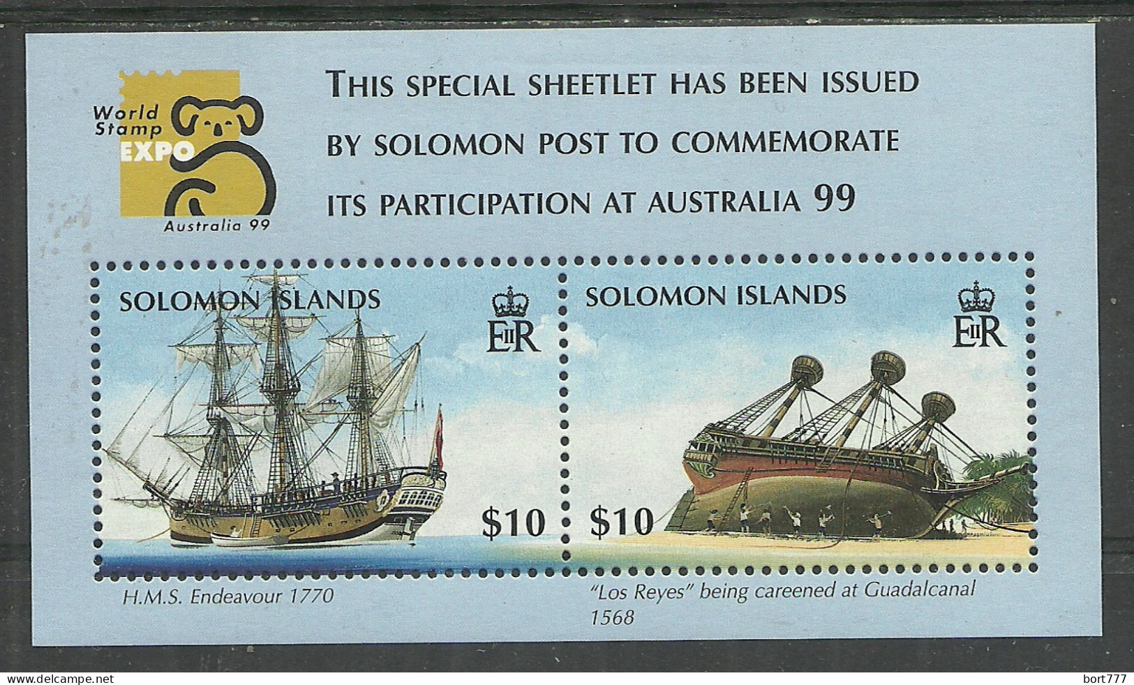 Solomon Islands 1999 Year, Mint Block MNH (**)  - Solomon Islands (1978-...)