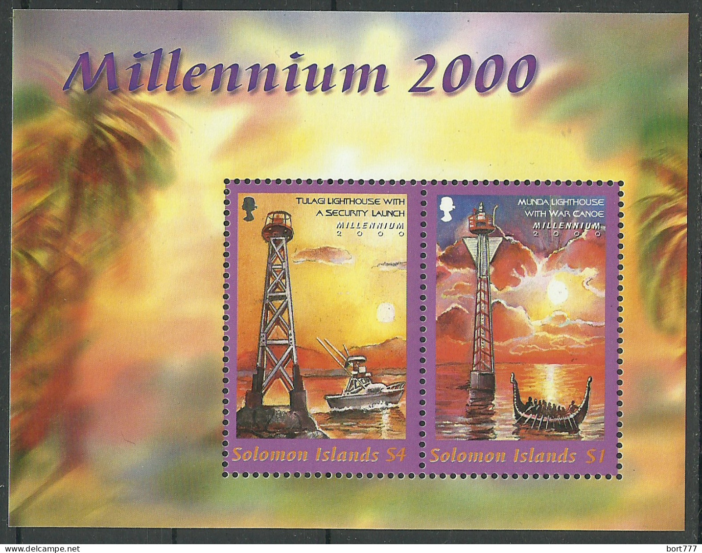 Solomon Islands 2000 Year, Mint Block MNH (**)  - Solomon Islands (1978-...)