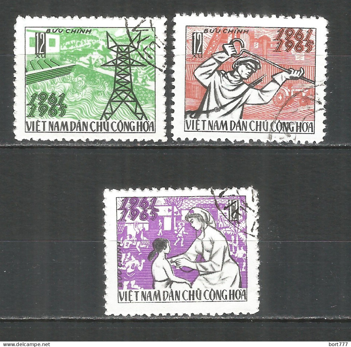 Vietnam 1965 Used Stamps , Mi# 394-396 - Vietnam