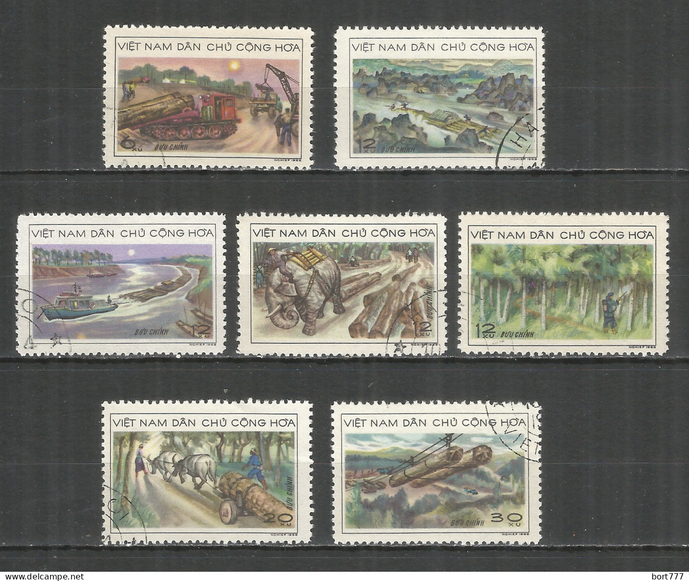 Vietnam 1969 Used Stamps  Mi.# 568-574 - Viêt-Nam