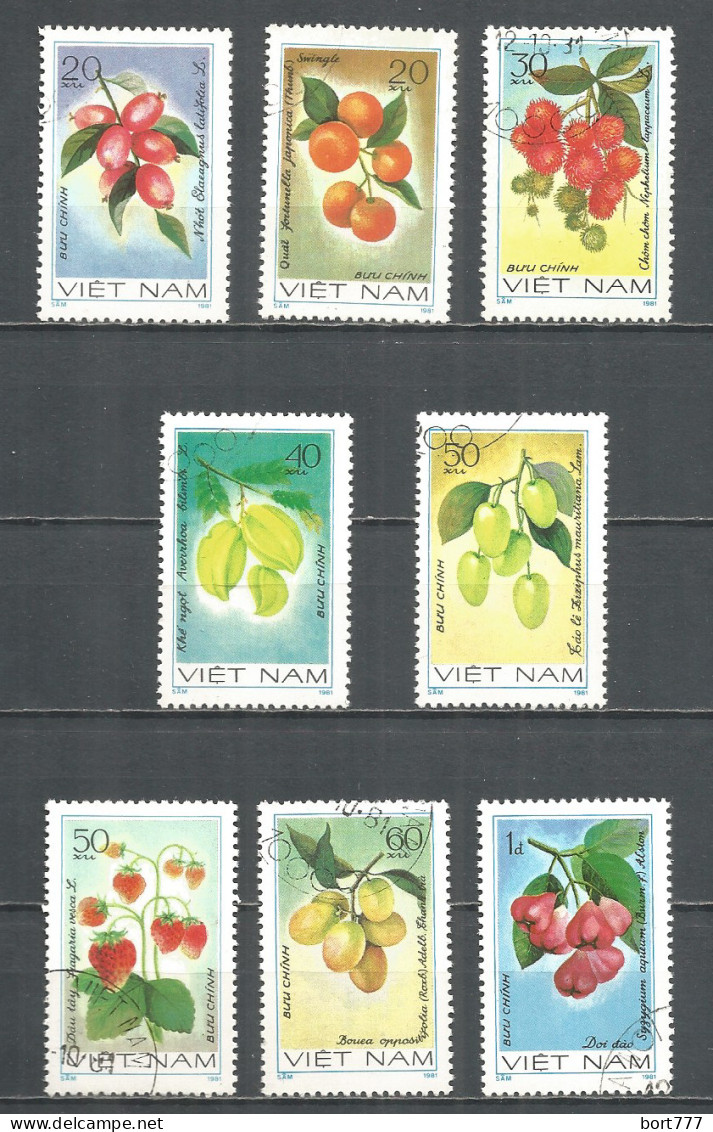 Vietnam 1981 Used Stamps  Mi 1179-86  Flowers - Viêt-Nam
