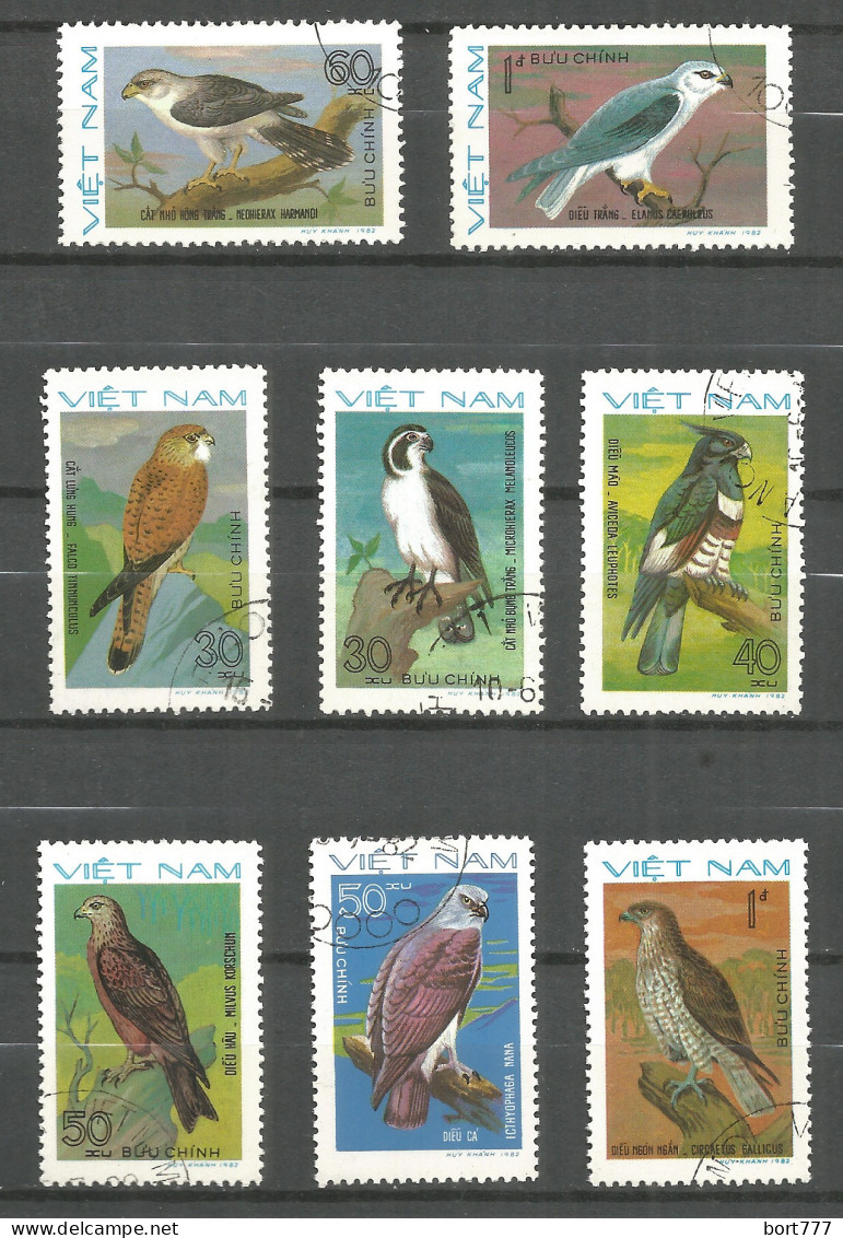 Vietnam 1982 Year , Used Stamps, Mi 1232-39 Birds - Vietnam