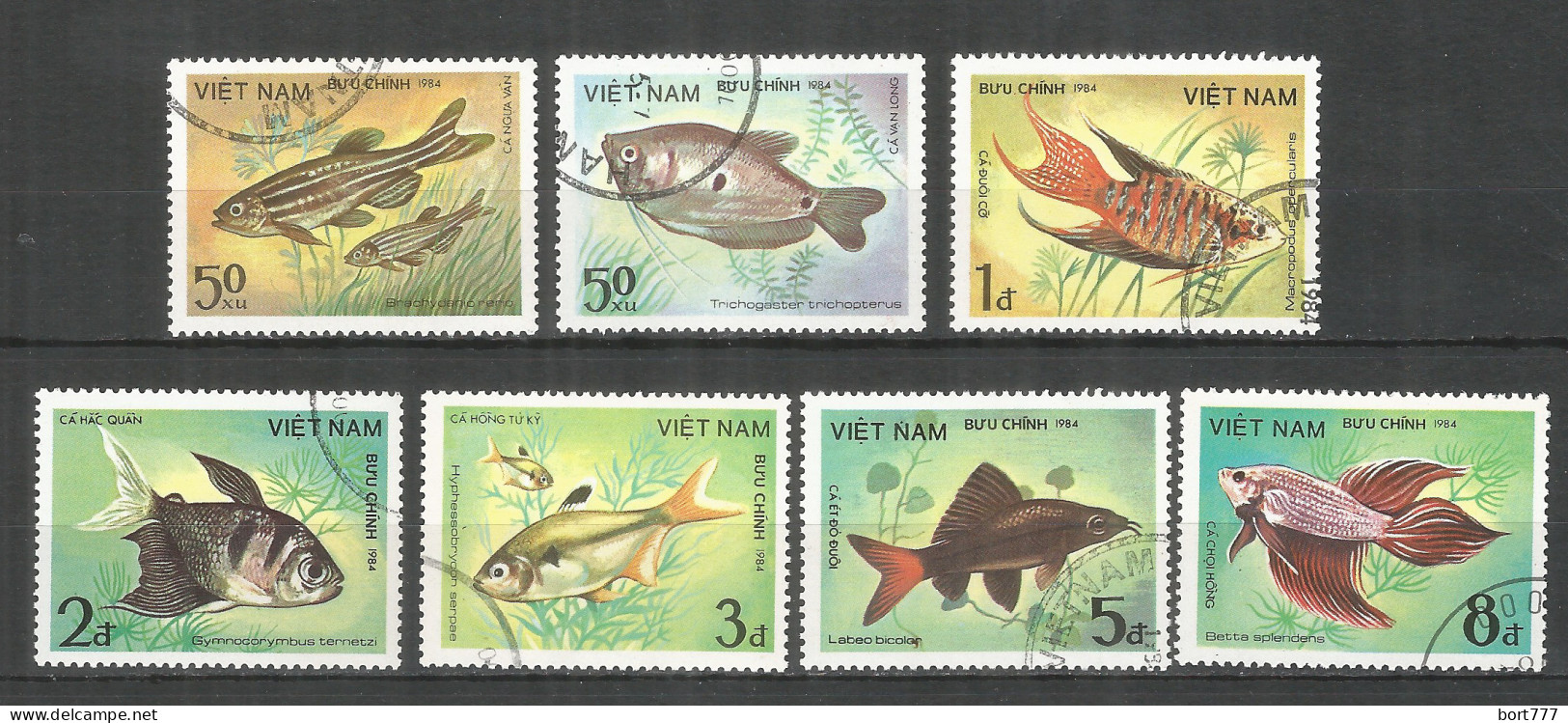 Vietnam 1984 Used Stamps  Mi. 1453-59 Fish - Vietnam