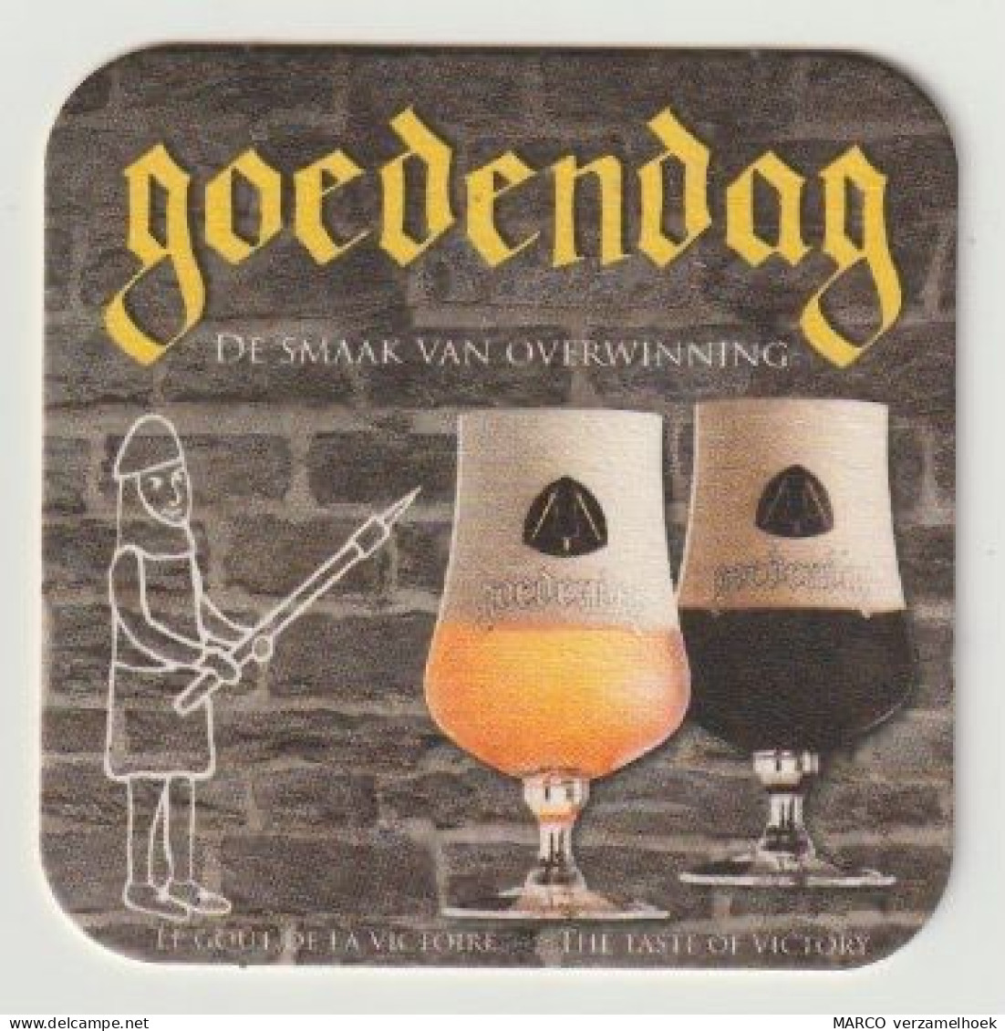 Bierviltje-bierdeckel-beermat Brouwerij Toye Goedendag Bier Marke Kortrijk (B) - Beer Mats