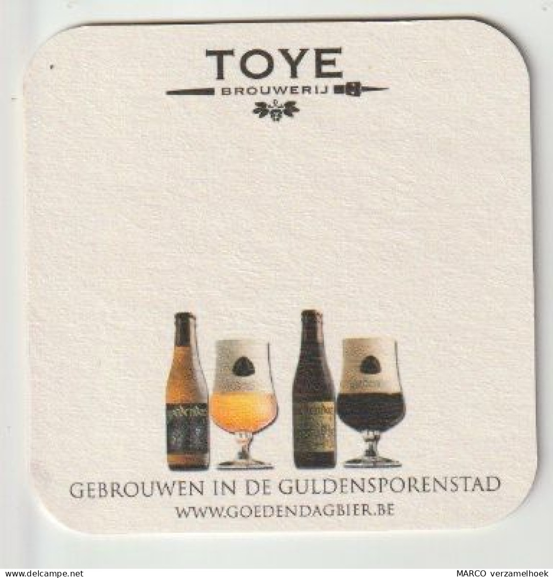 Bierviltje-bierdeckel-beermat Brouwerij Toye Goedendag Bier Marke Kortrijk (B) - Sotto-boccale