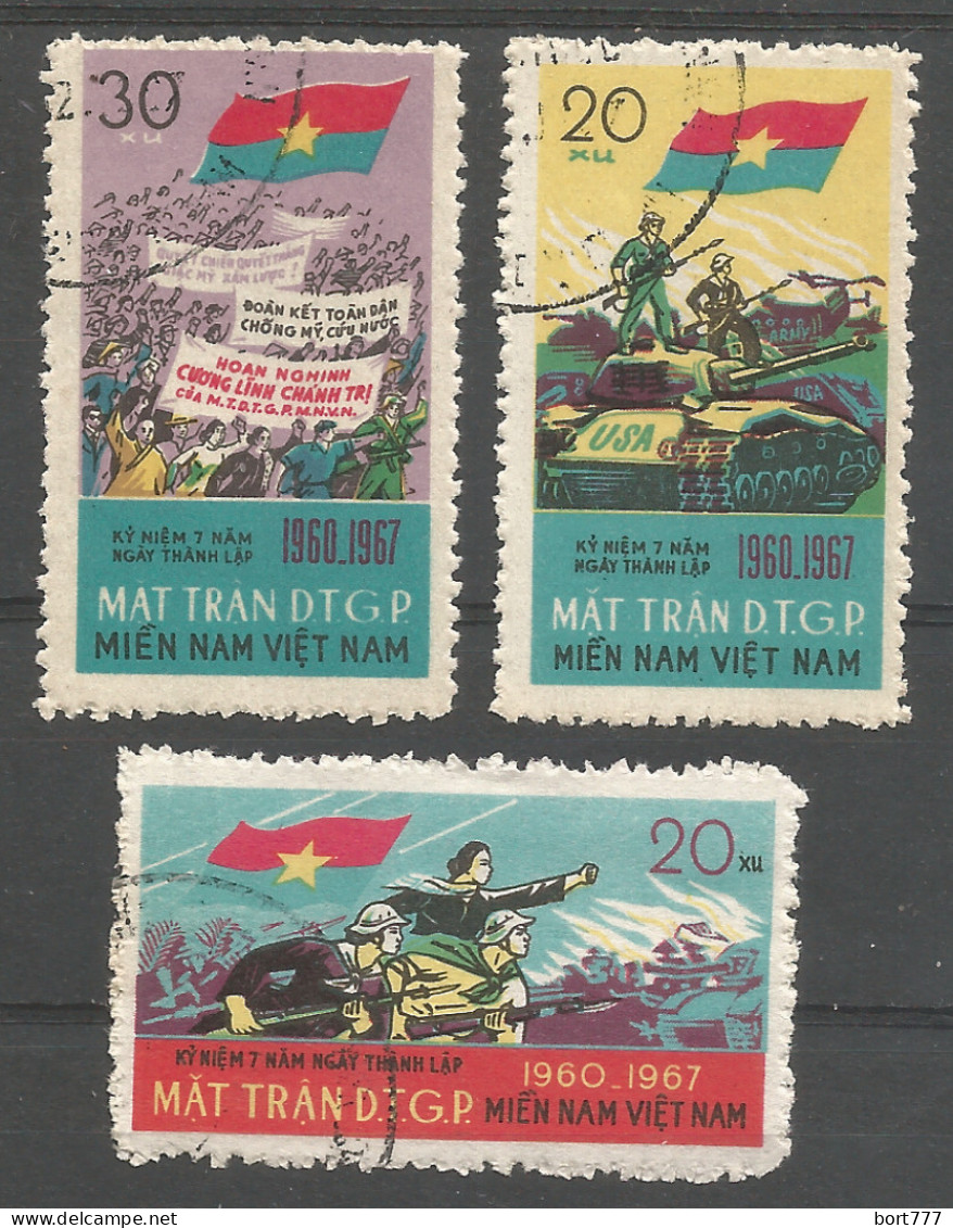 Vietnam Vietcong 1967 Used Stamps ​Michel # V12-14 - Viêt-Nam