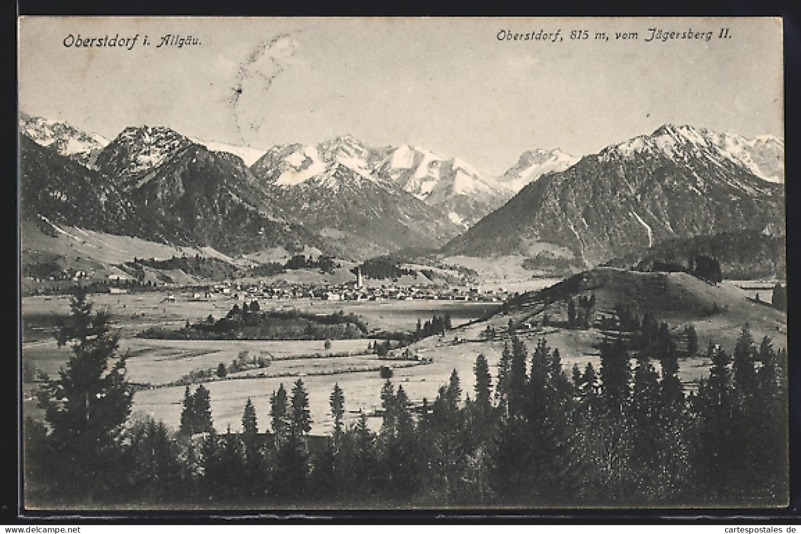 AK Oberstdorf I. Allgäu, Ortsansicht Mit Bergpanorama  - Oberstdorf