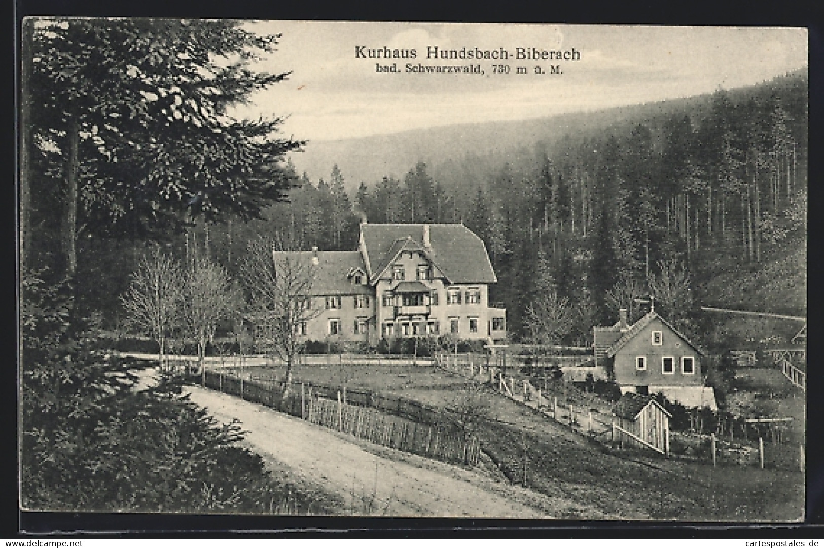 AK Hundsbach-Biberach, Kurhaus  - Biberach