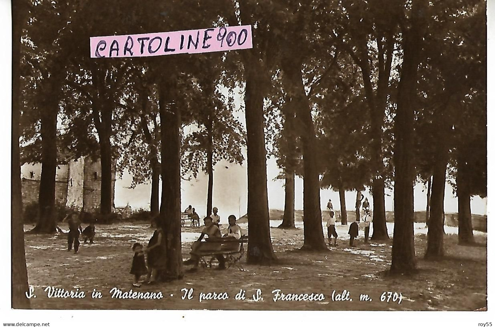 Marche-fermo-s.vittoria In Matenano Il Parco Di S.francesco Animata Bella Veduta Anni 40 ( Xx-1942) - Other & Unclassified