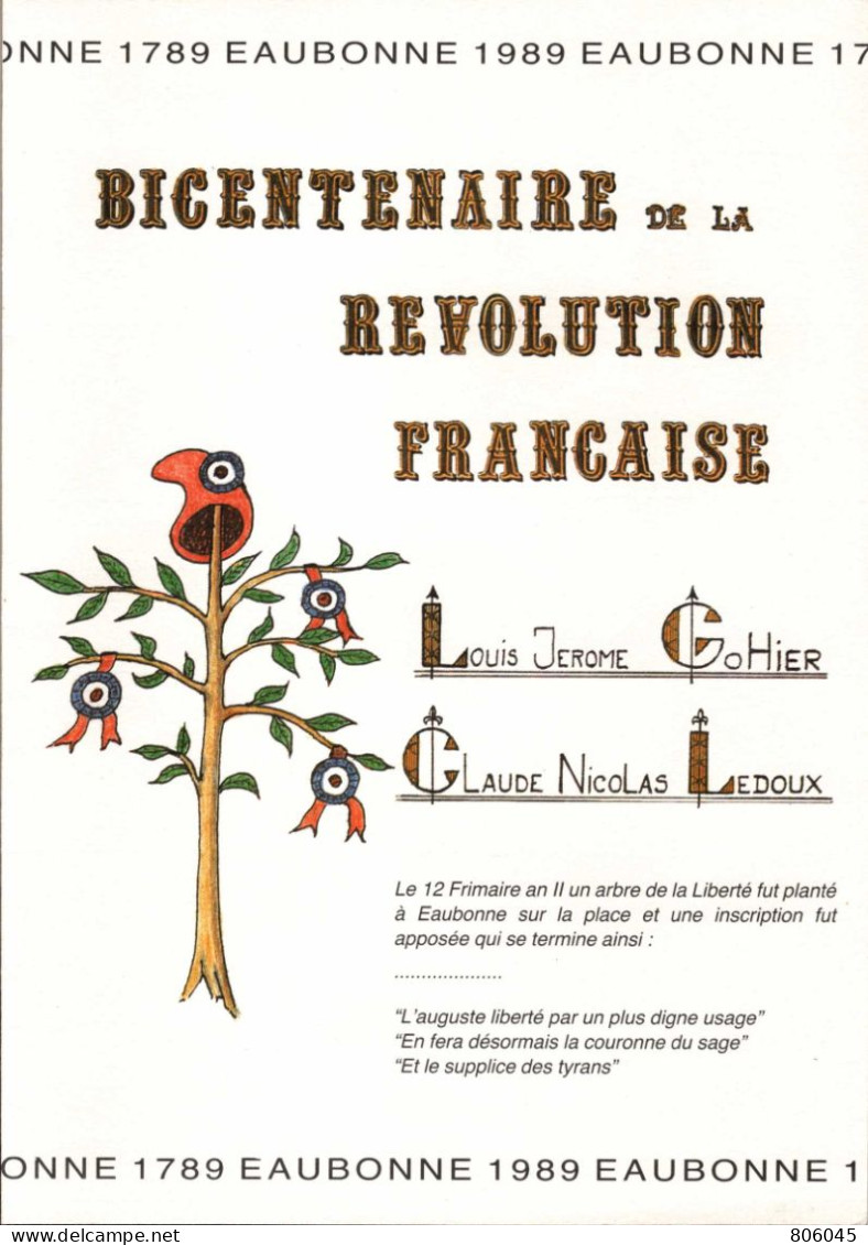 France 1989 - Eaubonne (Val D'Oise) - Claude-Nicolas Ledoux Et Claude-Nicolas Ledoux - Franse Revolutie