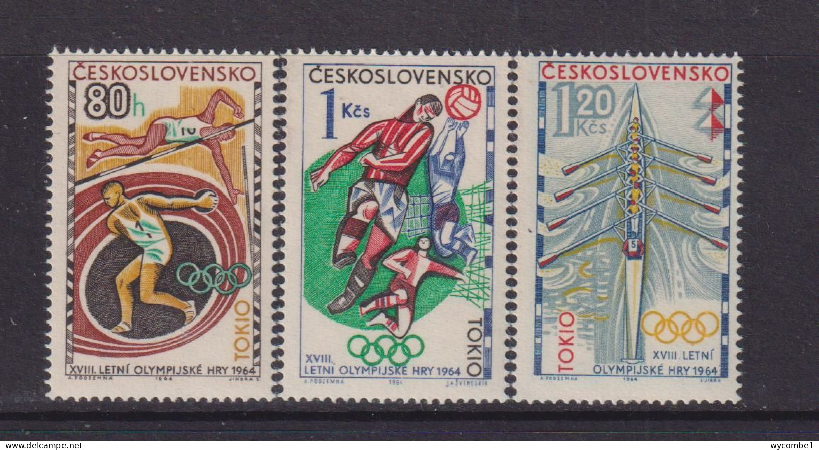 CZECHOSLOVAKIA  - 1964 Olympic Games Set Never Hinged Mint - Unused Stamps