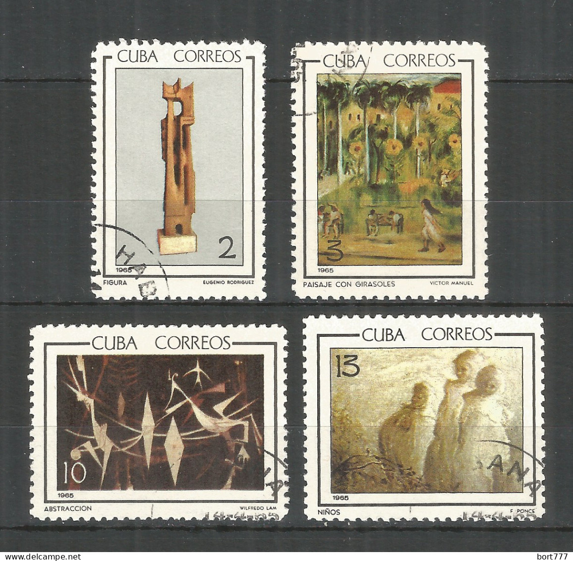 Caribbean 1965 Year , Used Stamps Mi# 1010-1013 Painting - Gebraucht