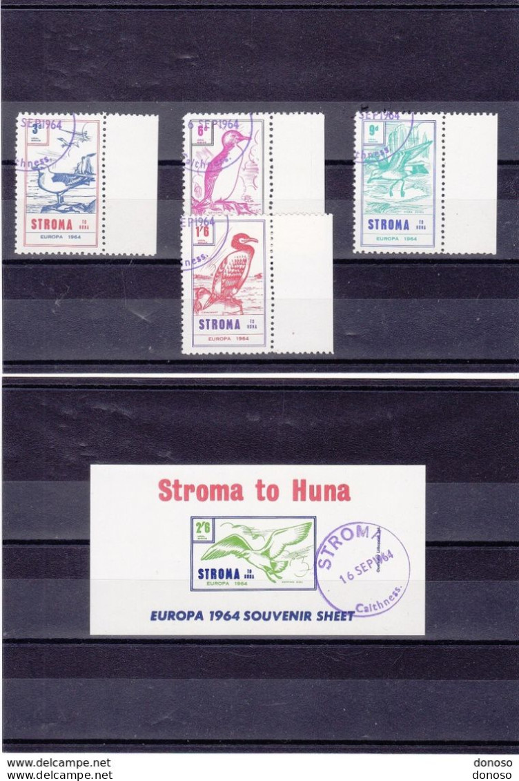 STROMA TO HUNA 1964 EUROPA OISEAUX Avec Bloc Oblitéré - Ortsausgaben