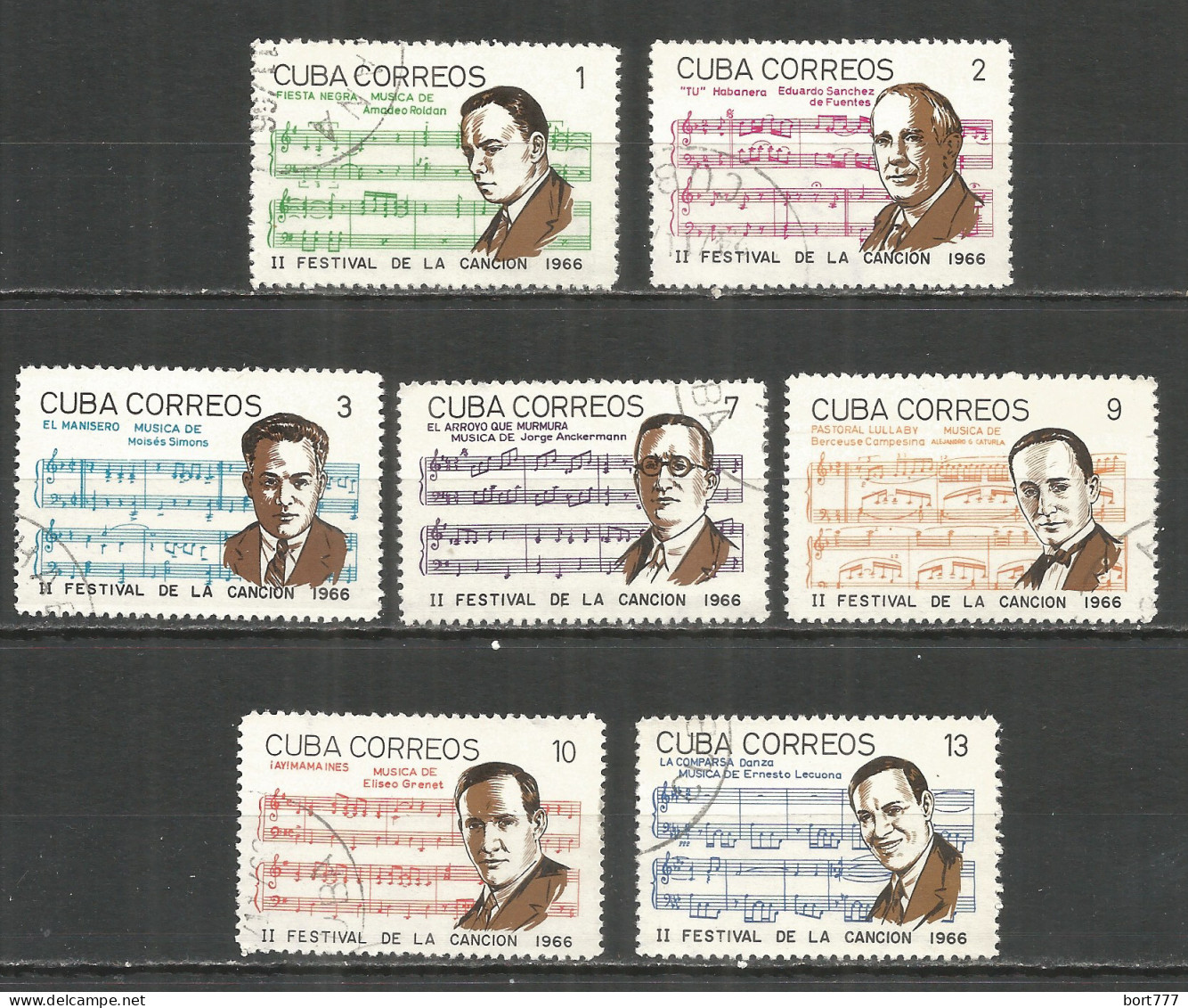 Caribbean 1966 Year , Used Stamps Set Mi# 1226-32 - Usati