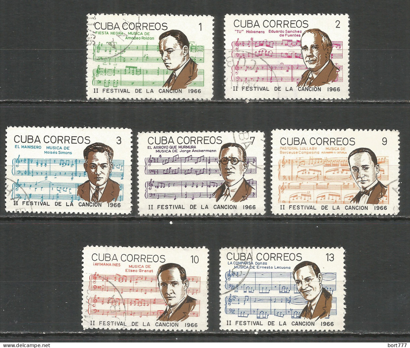 Caribbean 1966 Year , Used Stamps Set Mi# 1226-32 - Oblitérés