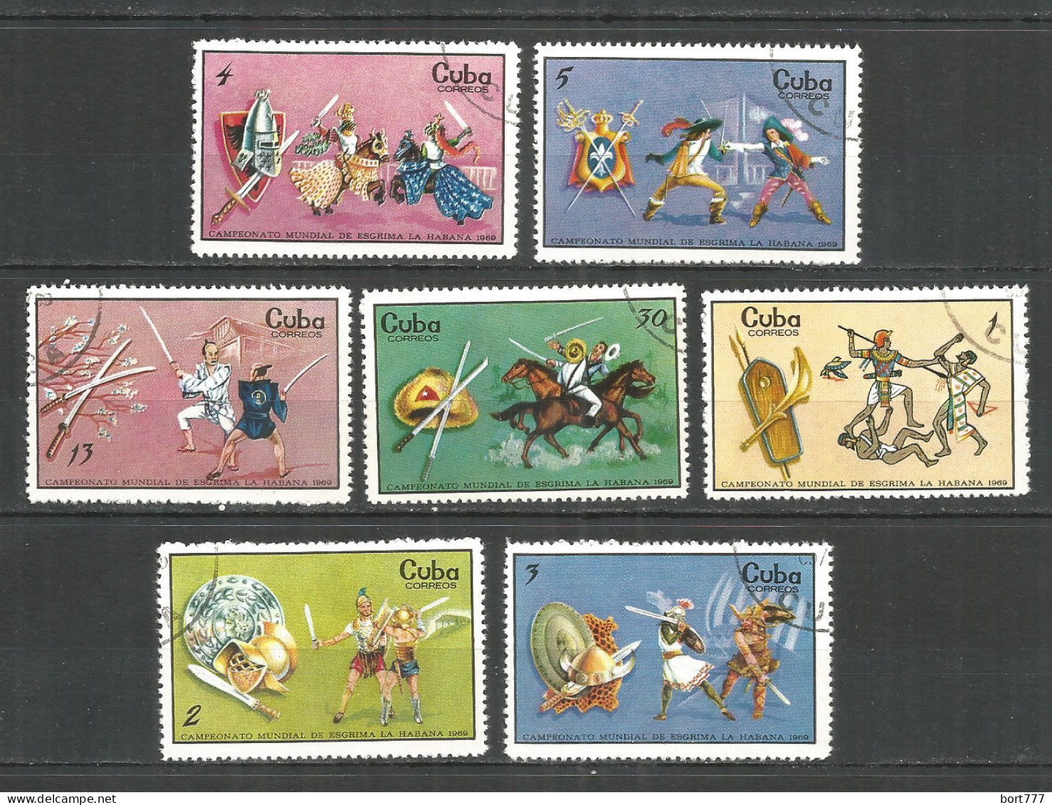 Caribbean 1969 Year , Used Stamps Set Mi# ​​​​​1508-14 - Gebraucht