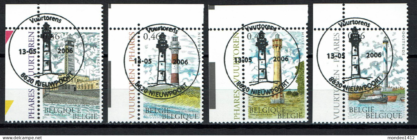 België OBP 3529/3532 - Vuurtorens Phares - Used Stamps