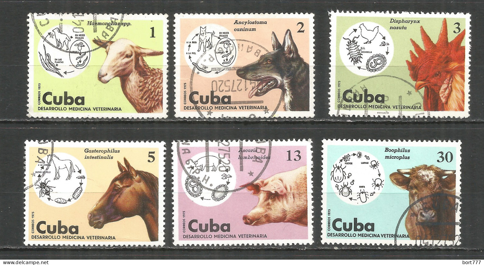 Caribbean 1975 Year , Used Stamps Animals - Gebraucht