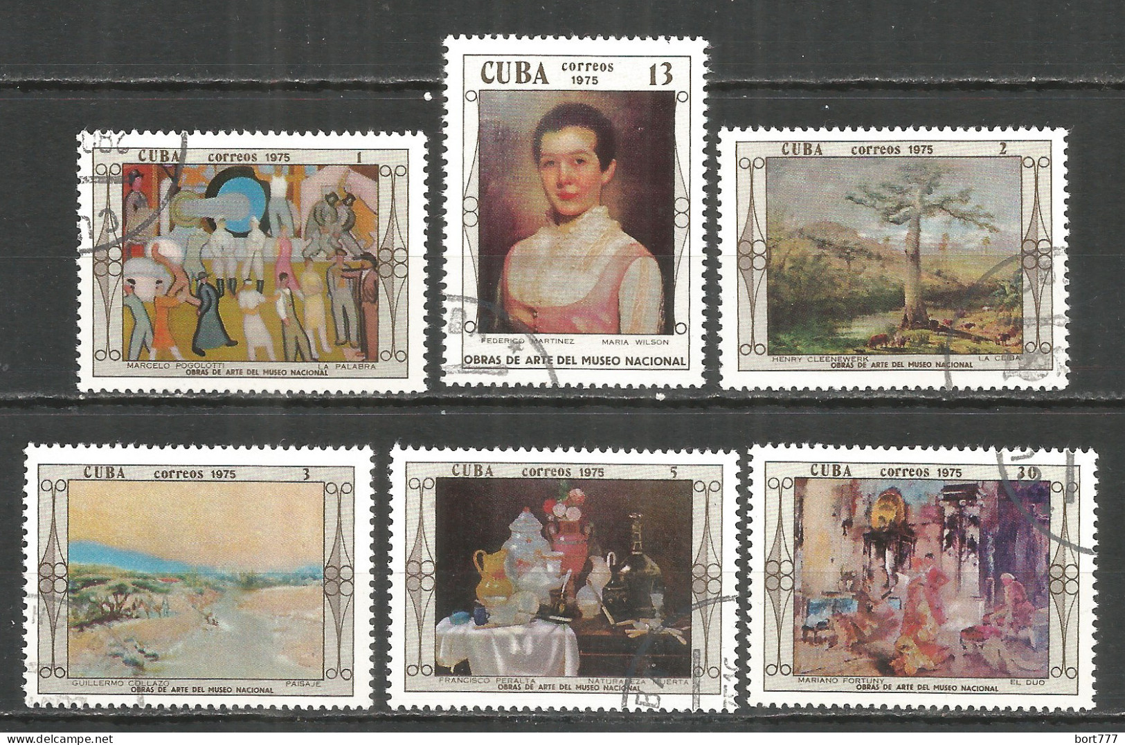 Caribbean 1975 Year , Used Stamps Painting - Gebraucht