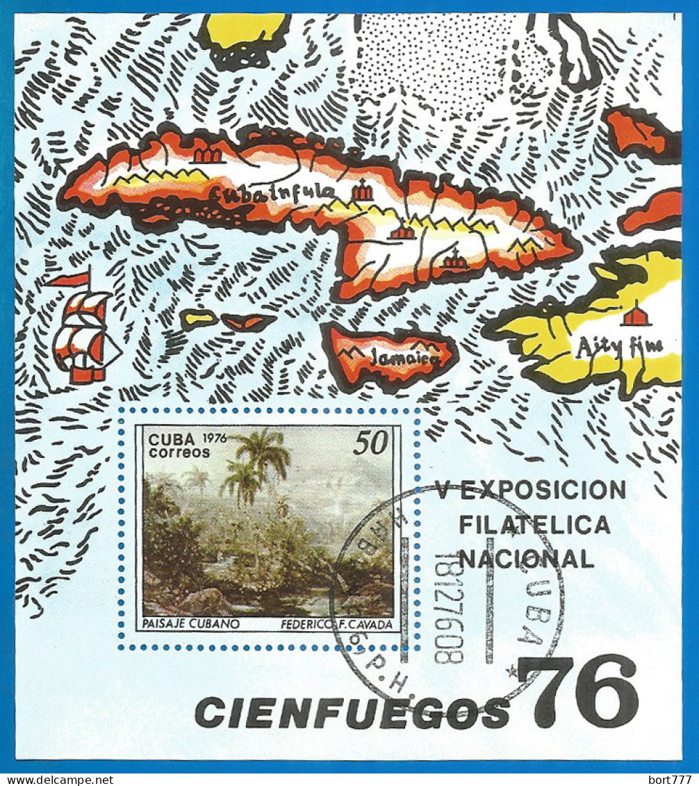 Caribbean 1976 Year , Used Block Map - Blocchi & Foglietti