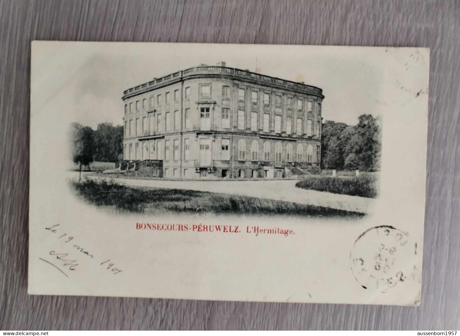 Peruwelz Bonsecours : lot de 7 cartes dos non divisé : 1901, 1902, 1903 et non écrites