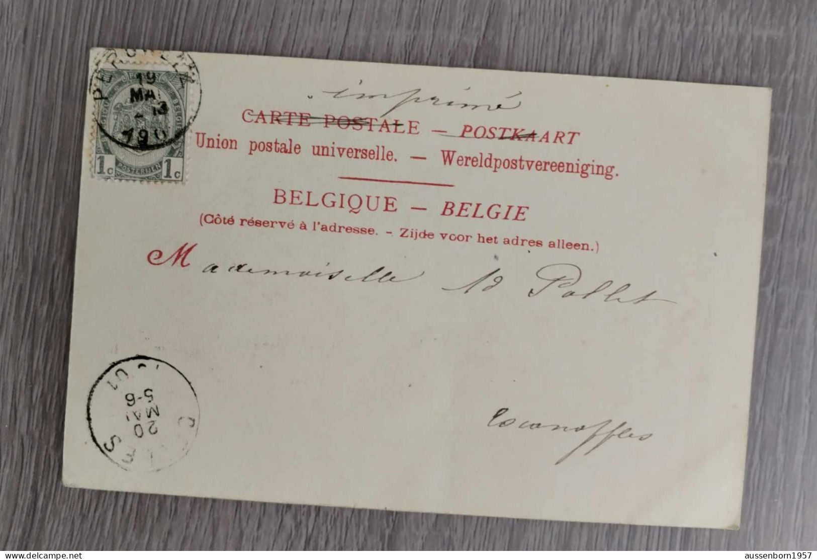 Peruwelz Bonsecours : lot de 7 cartes dos non divisé : 1901, 1902, 1903 et non écrites