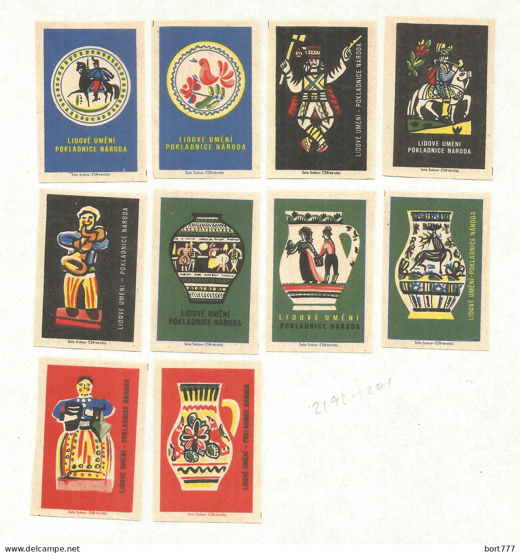 Czechoslovakia 10 Old Matchbox Labels - Cajas De Cerillas - Etiquetas