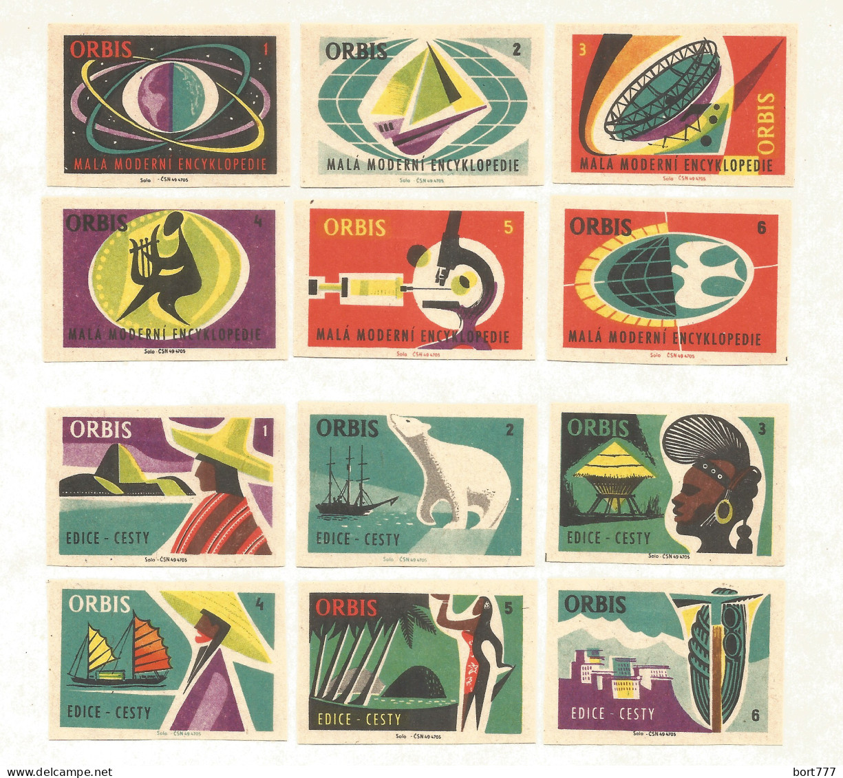 Czechoslovakia 12 Old Matchbox Labels - Zündholzschachteletiketten