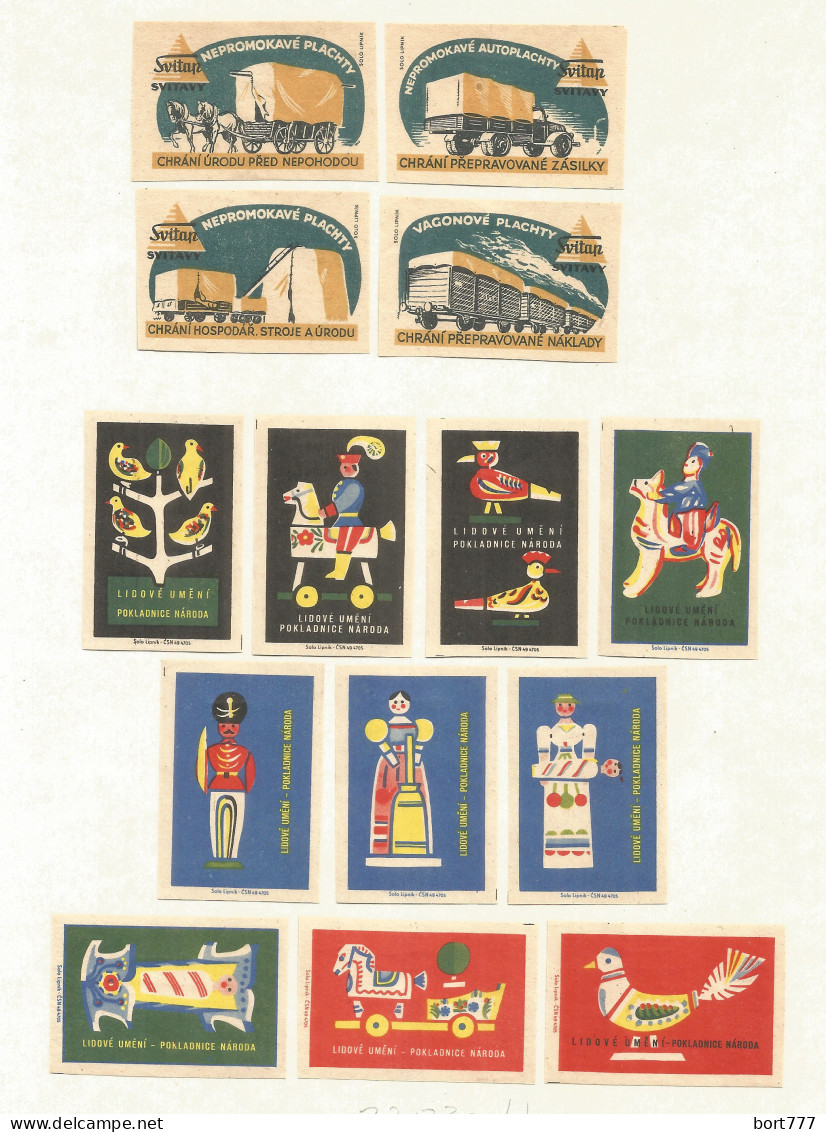 Czechoslovakia 14 Old Matchbox Labels - Boites D'allumettes - Etiquettes