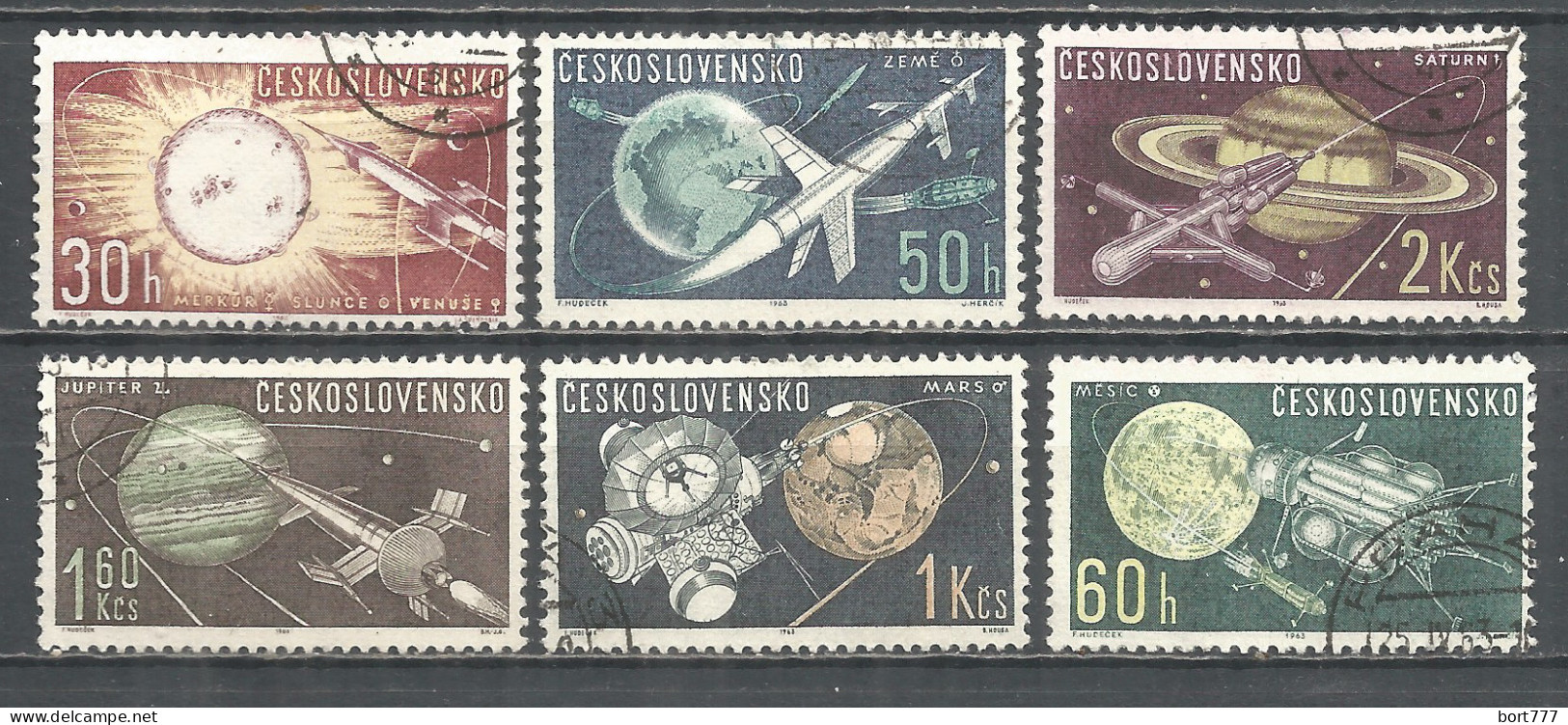 Czechoslovakia 1963 Year Used  Stamps Set Space - Used Stamps