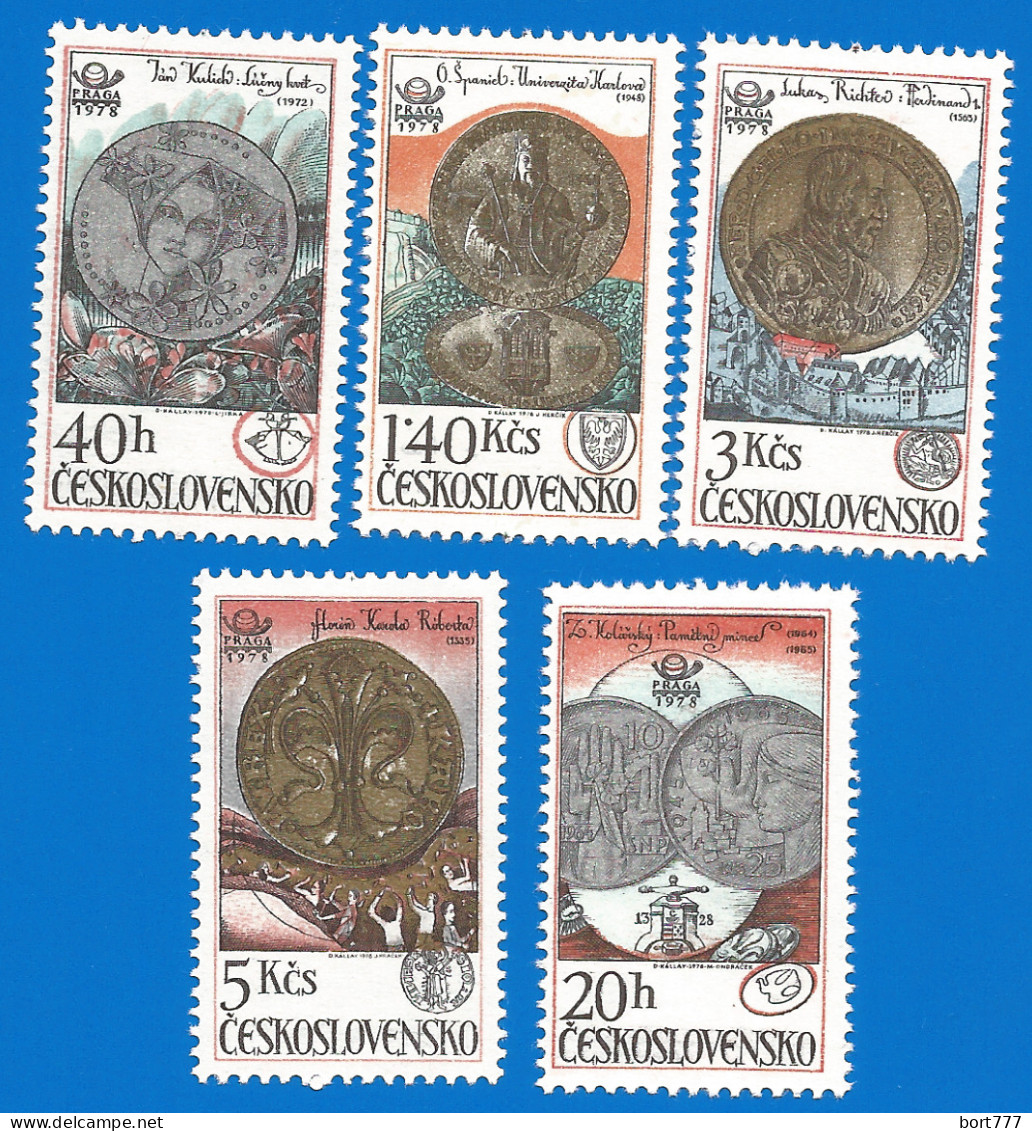 Czechoslovakia 1978 Year Mint Stamps MNH(**) - Coins - Ongebruikt