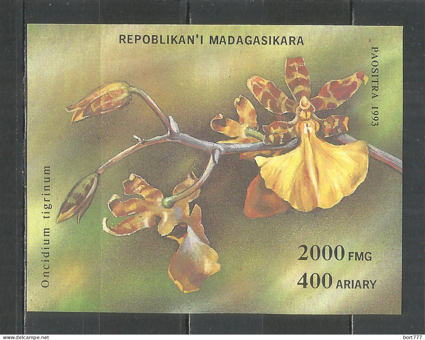 Malagasy Madagascar 1993 Year , Block Mint MNH - Flowers - Madagaskar (1960-...)