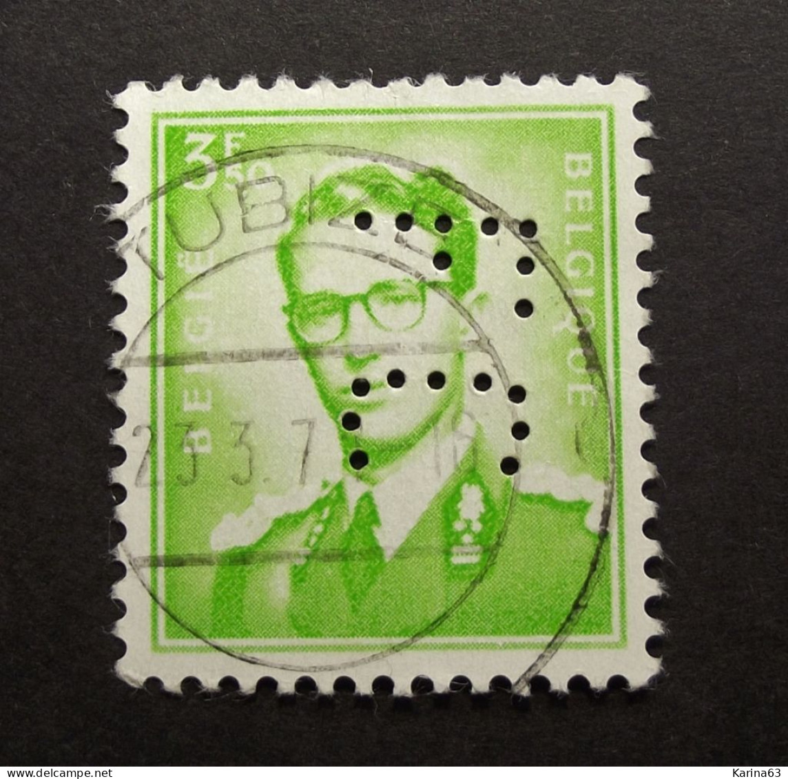 België - Belgique  Perfin - Perforé - F C - Forges De Clabecq - COB 1068 Cancelled - 1951-..