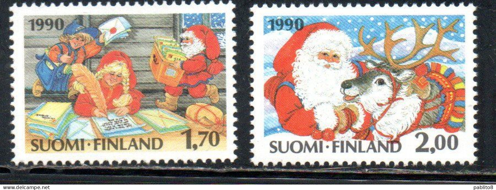 SUOMI FINLAND FINLANDIA FINLANDE 1990 CHRISTMAS NATALE NOEL WEIHNACHTEN NAVIDAD COMPLETE SET SERIE COMPLETA MNH - Unused Stamps