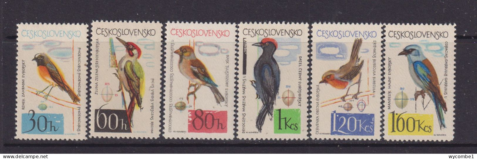 CZECHOSLOVAKIA  - 1964 Birds Set Never Hinged Mint - Unused Stamps
