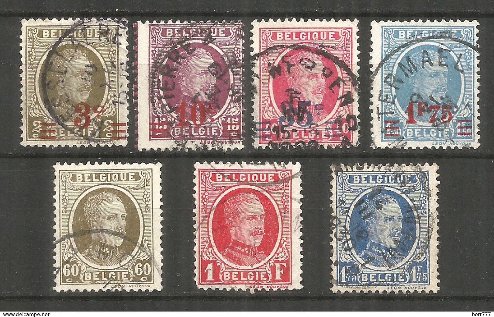 Belgium 1927 Year, Used Stamps (o),Mi. 223-29 - Usados