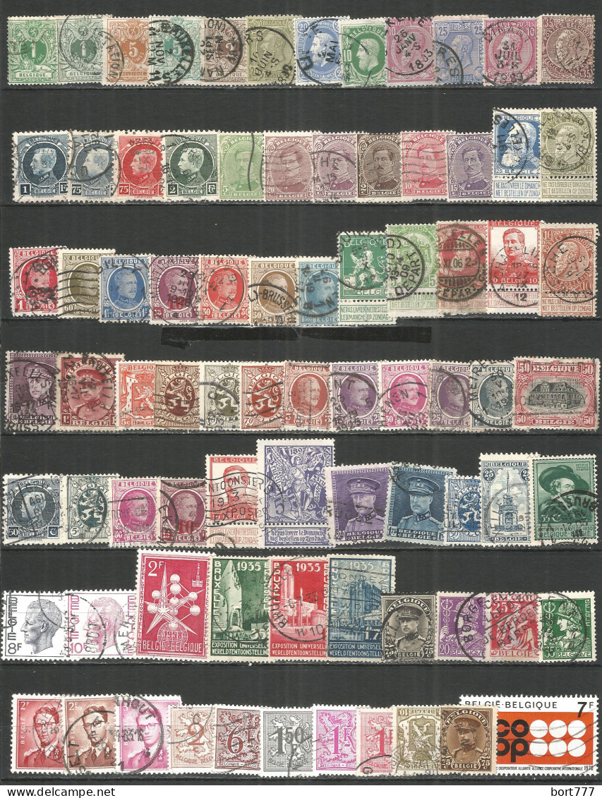 Belgium From 1869 Year Nice Selections Used Stamps - Sammlungen