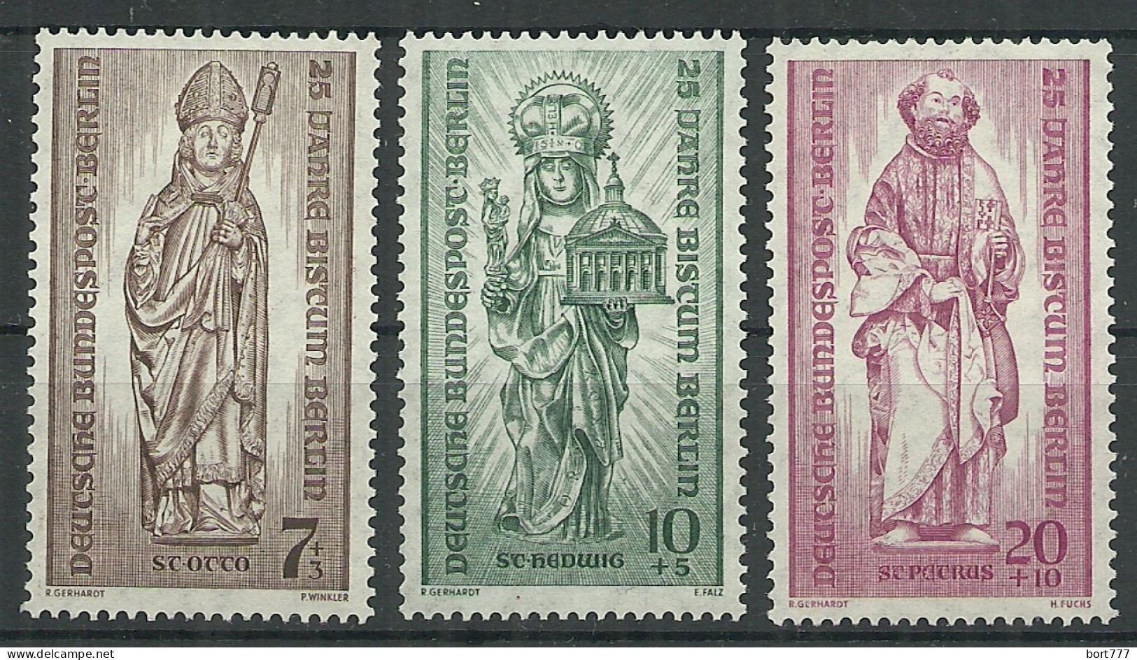 Germany Berlin 1955 Year Mint Stamps MNH(**) Set Mi.# 132-34 - Nuovi