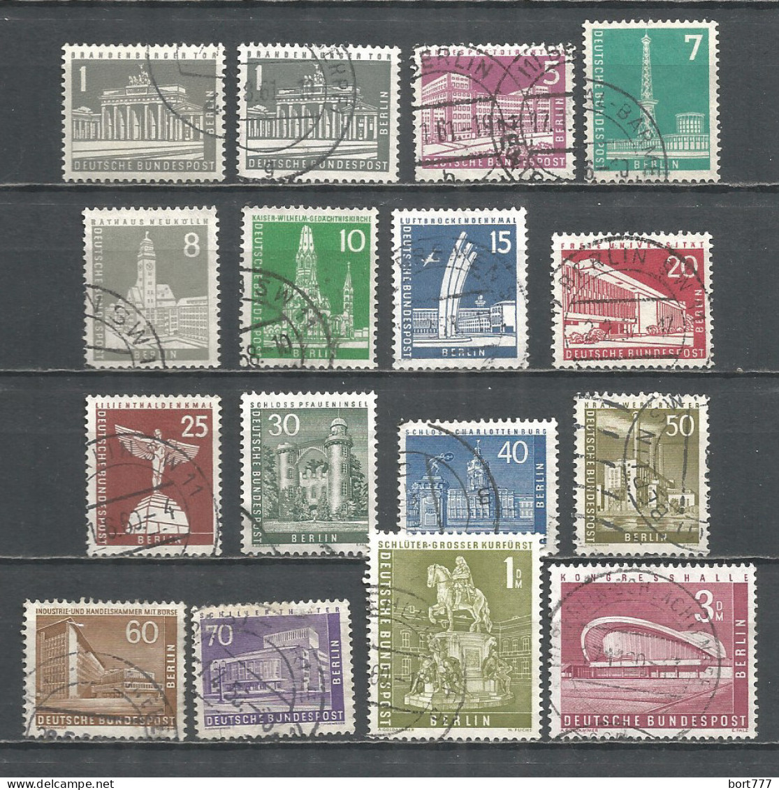 Germany Berlin 1956/62 Years. Used Stamps , Mi # 140-54 - Oblitérés