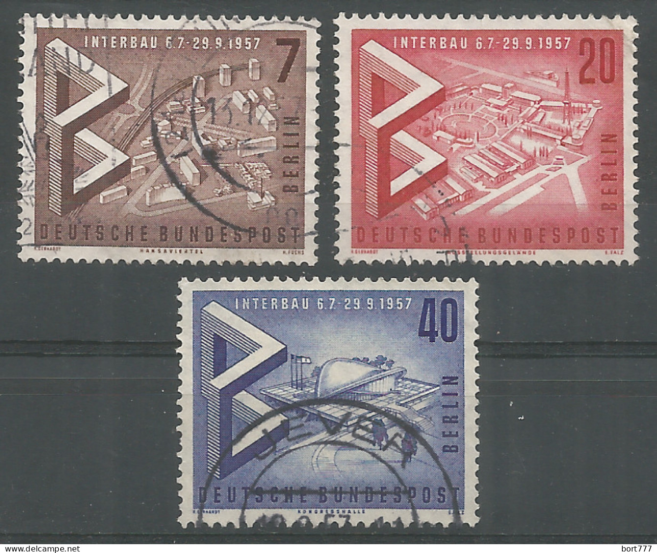 Germany Berlin 1957 Year. Used Stamps, Mich.# 160-62 - Usados