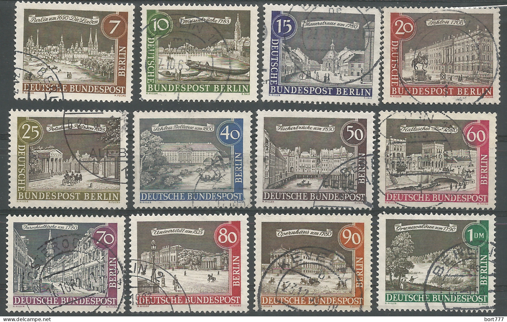 Germany Berlin 1962 Year. Used Stamps, Mich.# 218-29 - Used Stamps