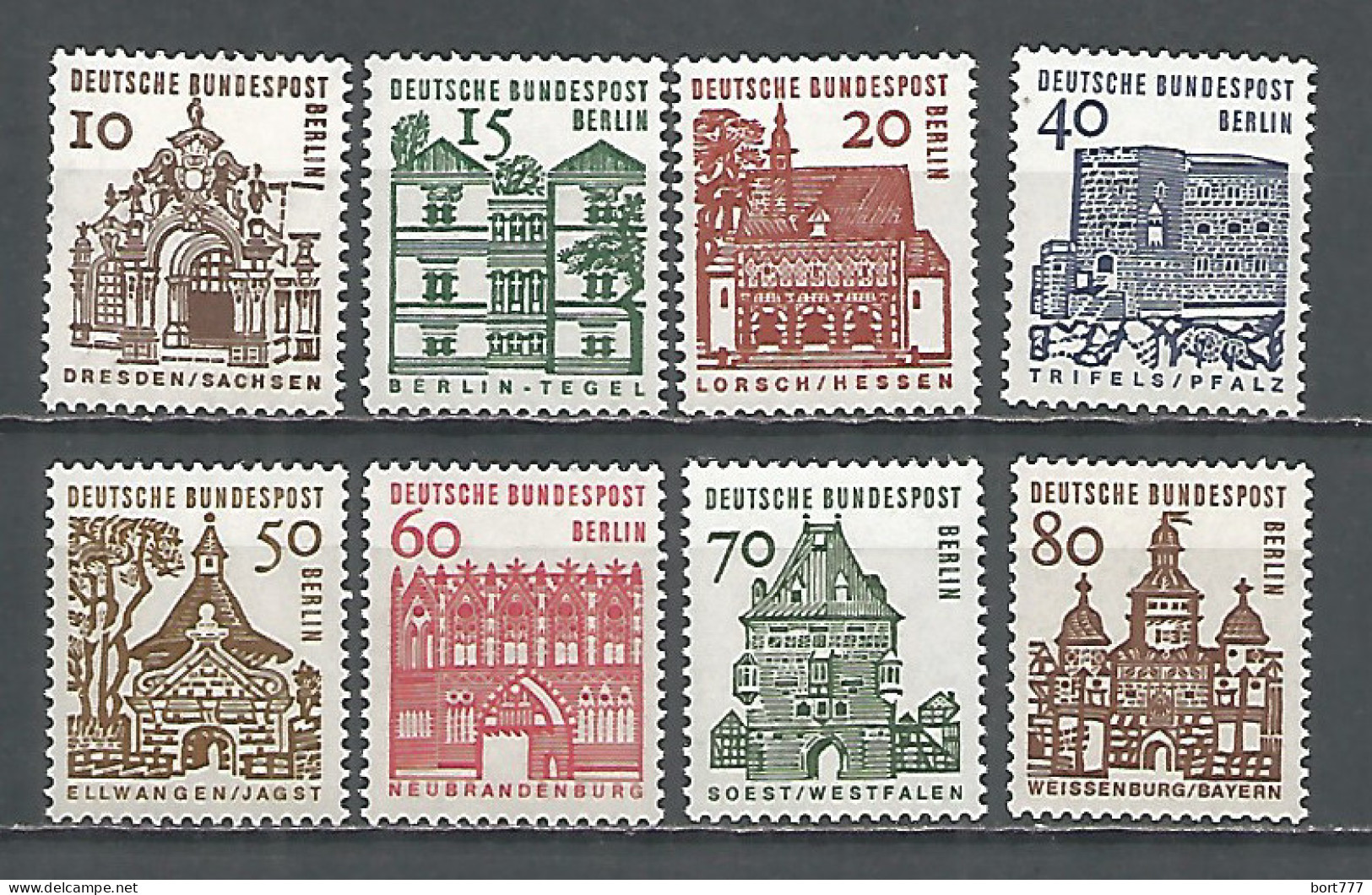 Germany Berlin 1964 Year Mint Stamps MNH(**) Mi.# 242-49 - Unused Stamps