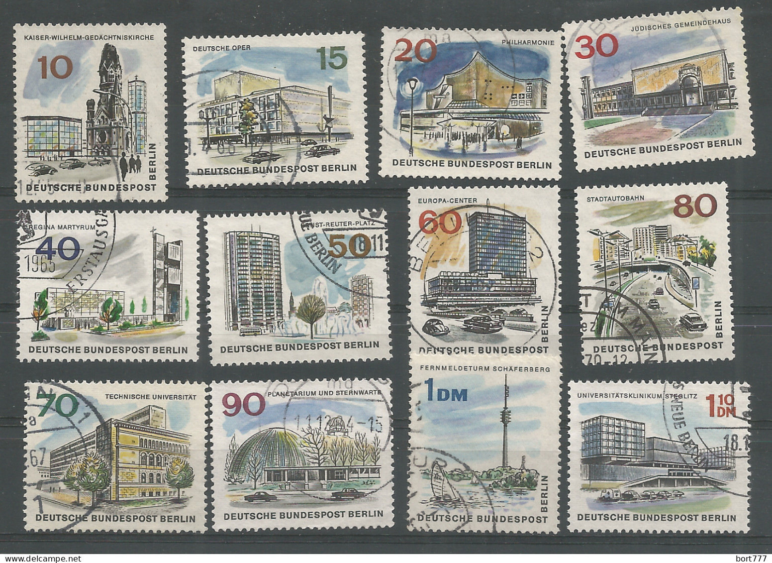 Germany Berlin 1965 Year. Used Stamps, Mich.# 254-65 - Usados