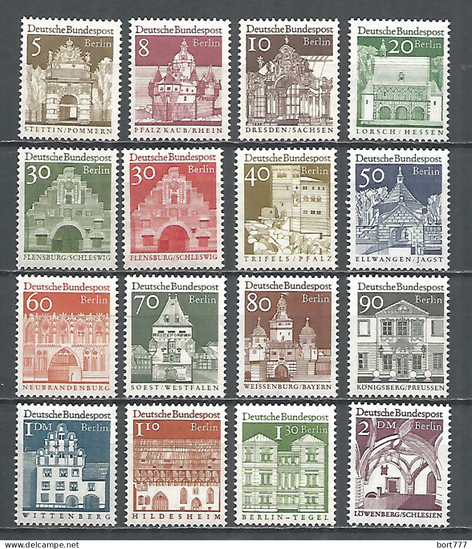 Germany Berlin 1966 Year Mint Stamps MNH(**) Mi.# 270-85 - Nuovi